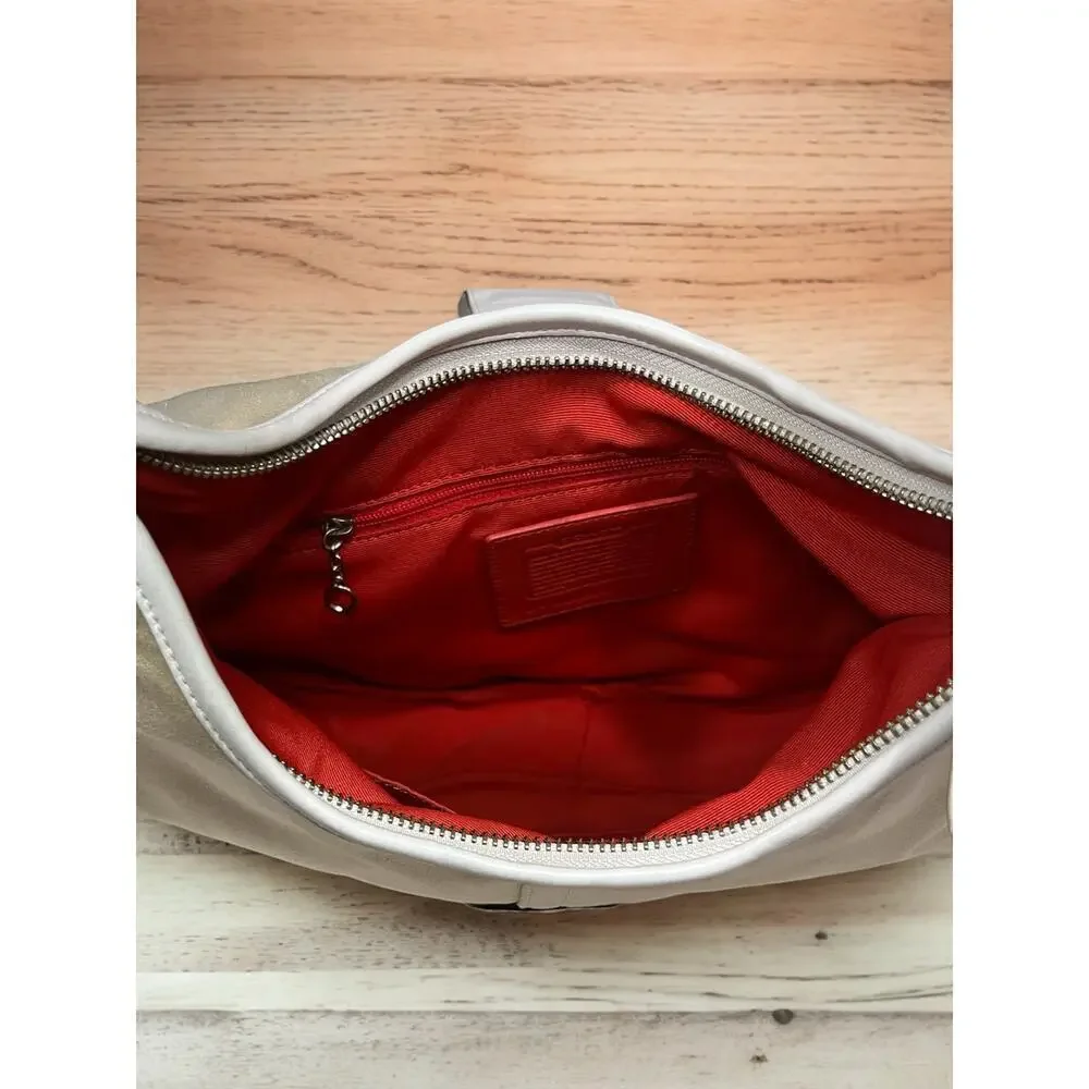 Coach Cream Hobo Shoulder Bag with Red Tag